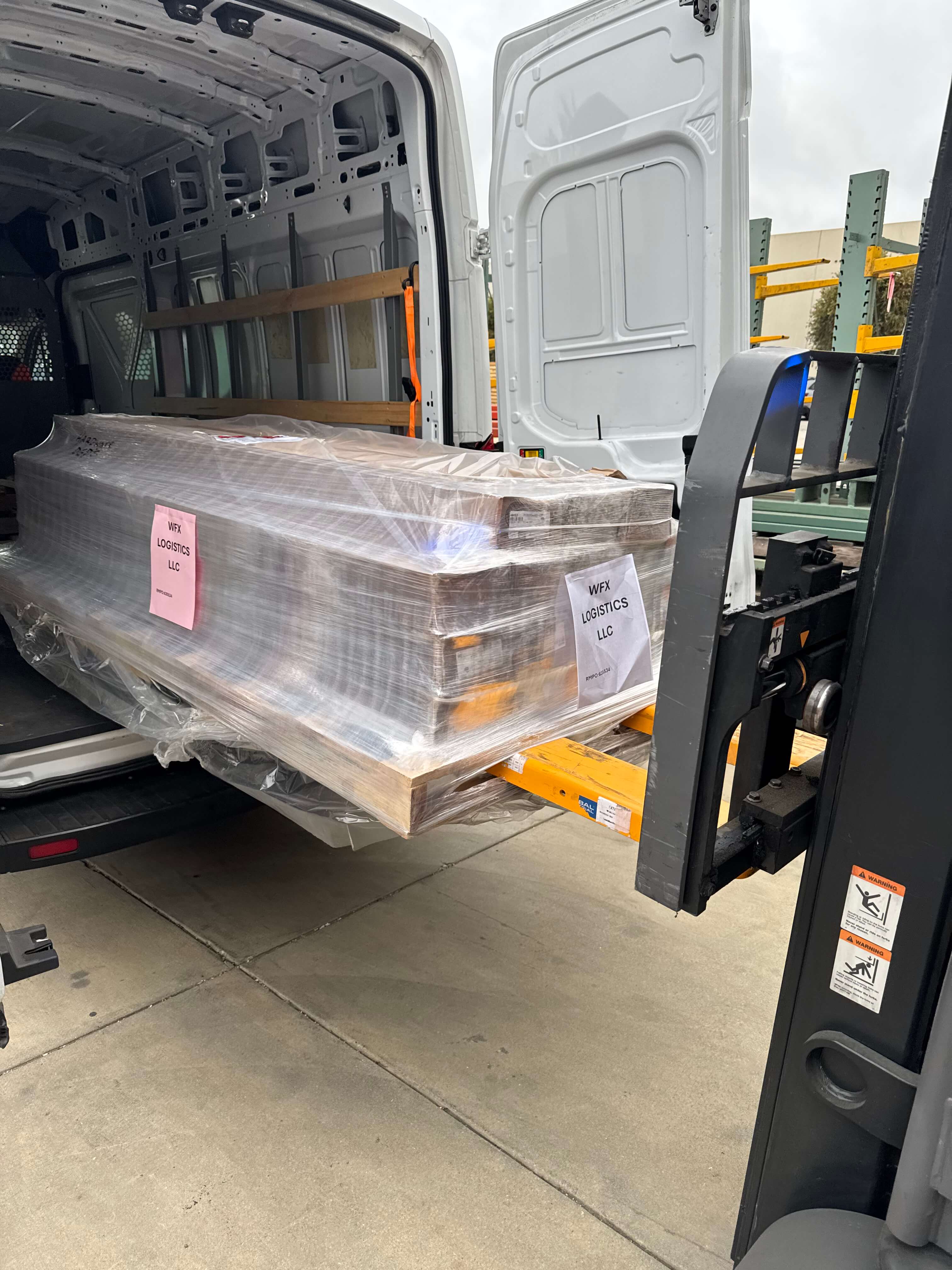 Forklift loading operation